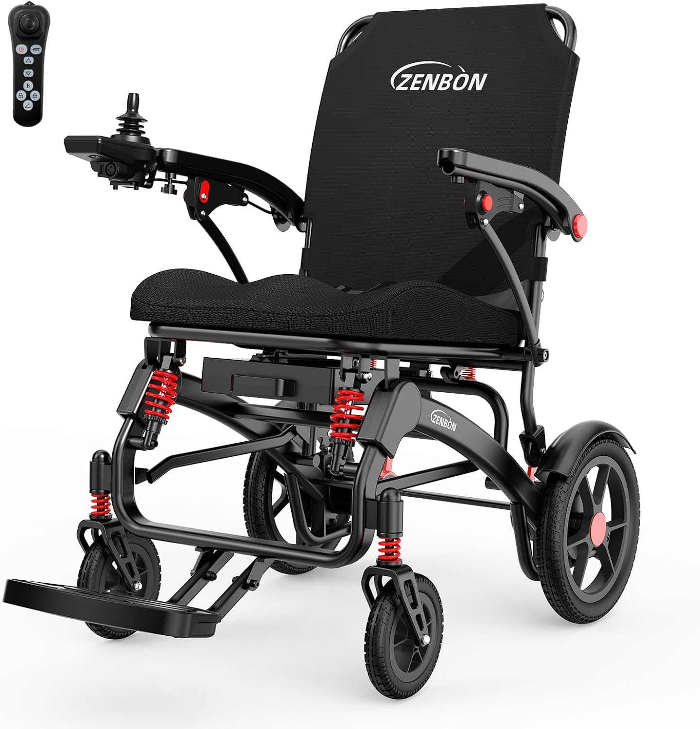 Silla de Ruedas Eléctrica Plegable de Aluminio Ligera con Mando a Distancia para Adolescentes