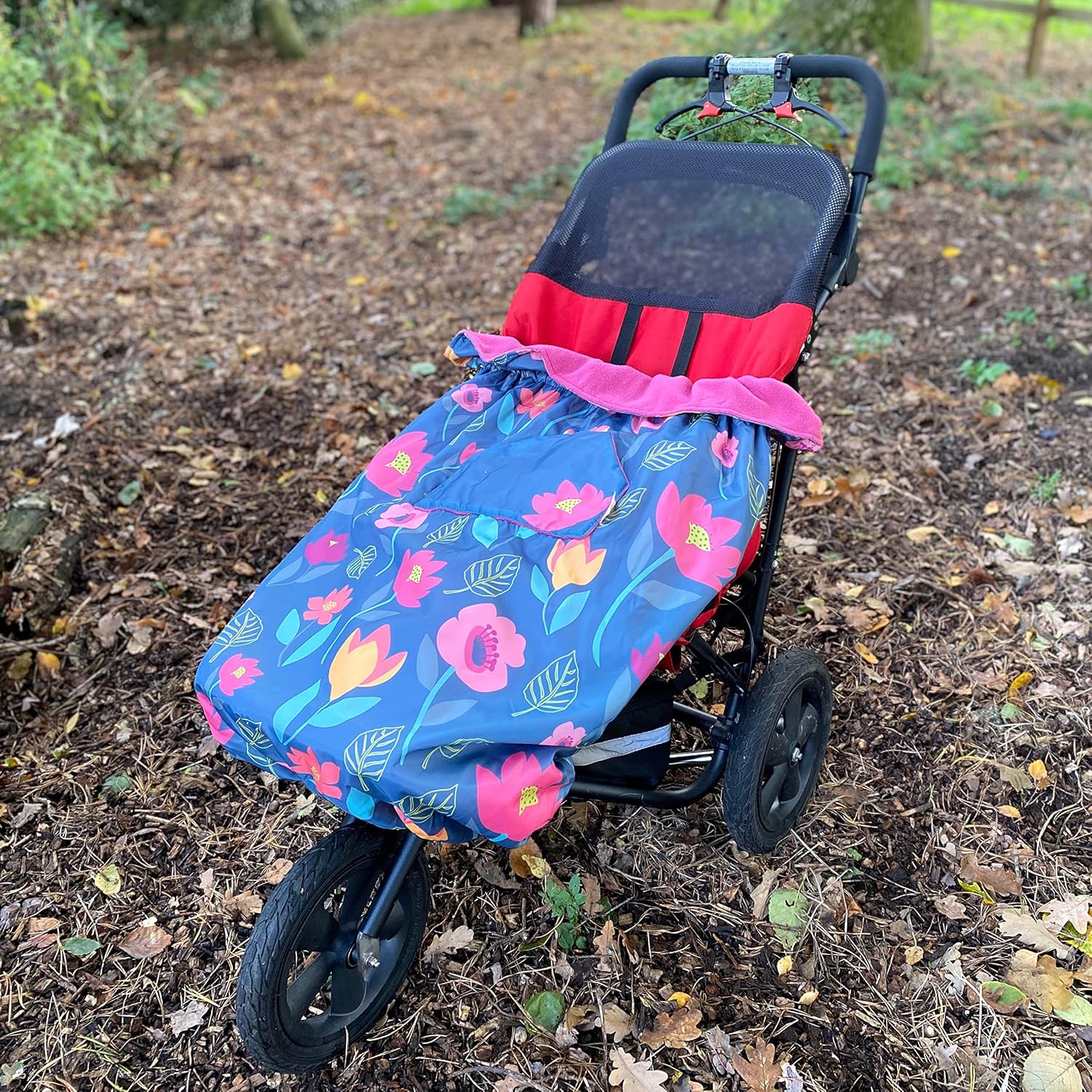 Funda Universal Impermeable con Forro Polar para Silla de Ruedas Infantil Flores