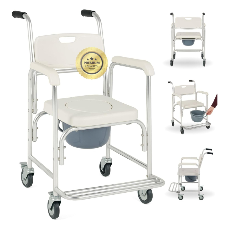Silla de Ducha y WC con Ruedas