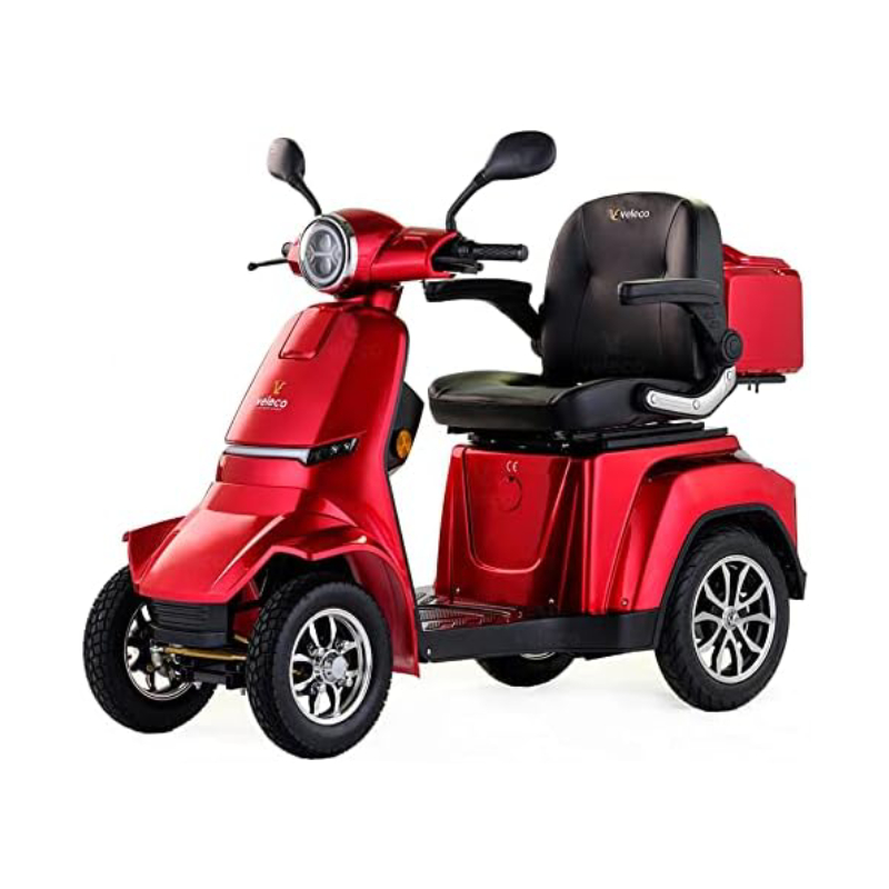 Scooter eléctrico de movilidad de 4 ruedas Rojo
