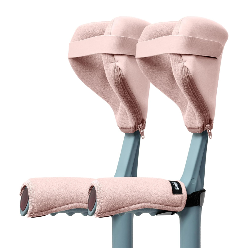 Almohadillas de apoyo para Muletas Antideslizantes y Transpirables Rosa