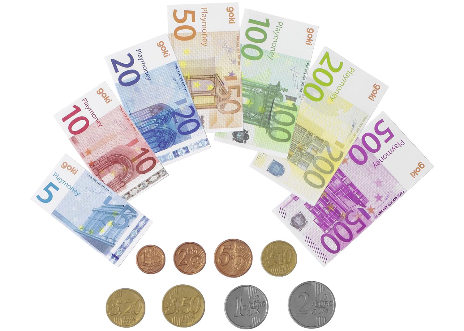 Dinero de juguete en euros para aprender a pagar