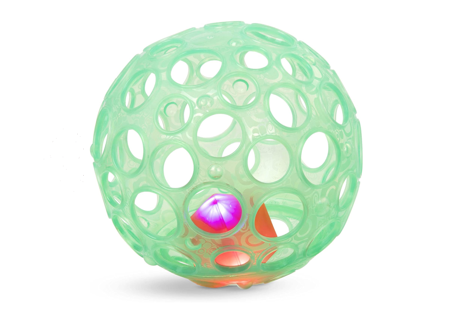 Pelota sensorial luminosa y con sonajero para bebé