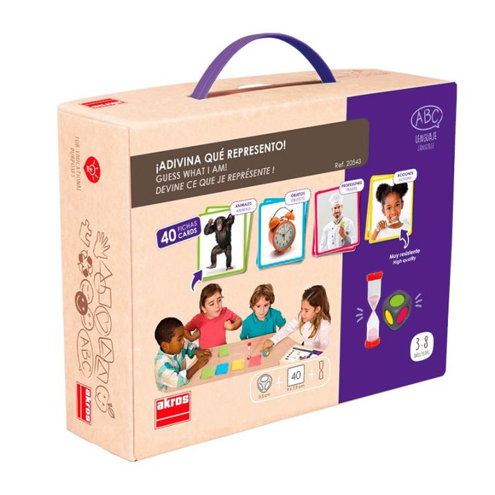 Maletín con Juego de mímica: Adivina qué represento Akros